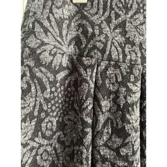 Loft Women's 10 Gray Fit and Flare Gray Jaquard Skirt Corpcore Academia - Picture 2 of 7